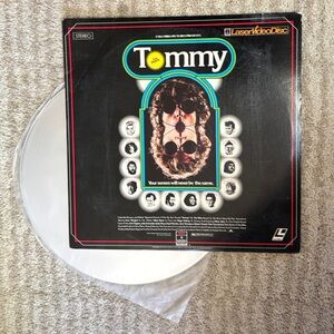 Vintage Record Psychedelic Poster with Faces Band Music Tommy The Movie